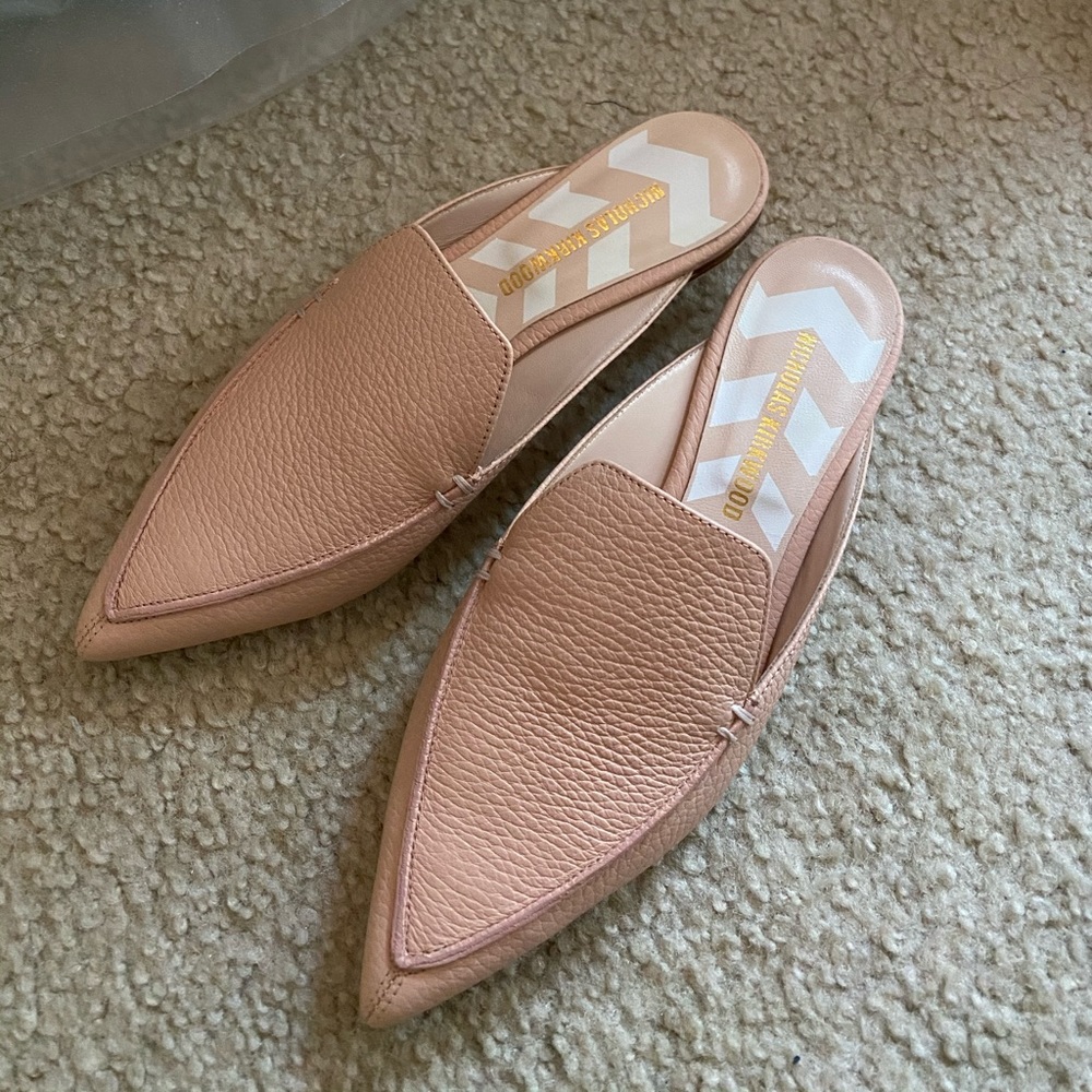 NWT nicholas kirkwood pink beya mules